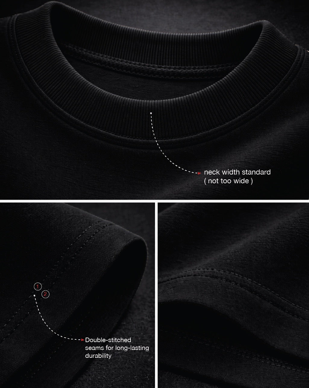 1-Pure Black Solid Oversized