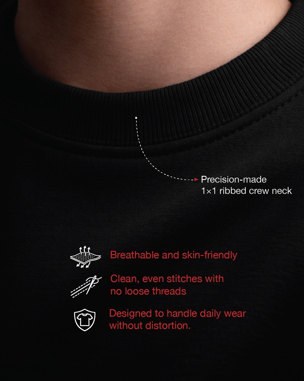 1-Pure Black Solid Oversized