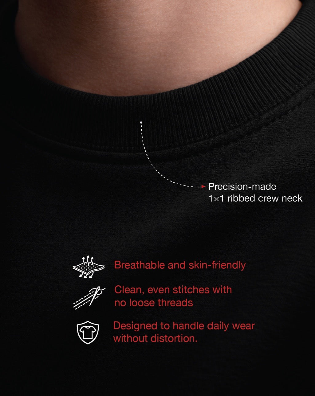 1-Pure Black Solid Oversized