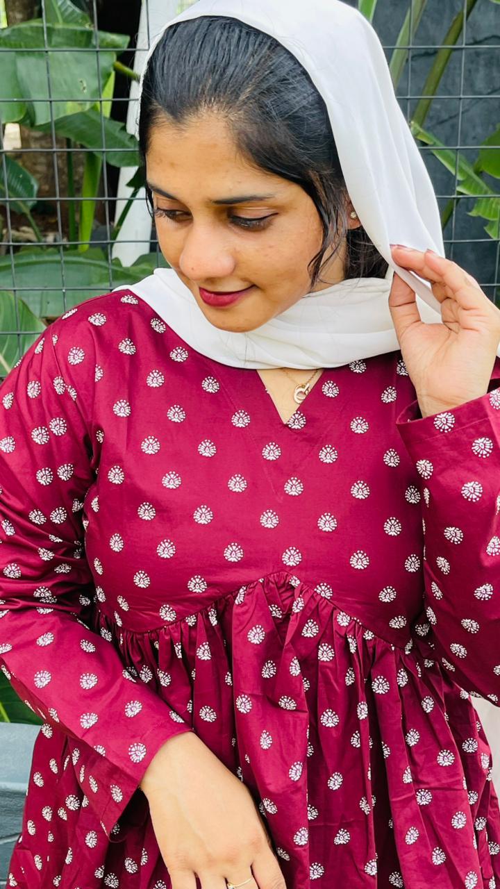 Premium Cotton  Poplin Short Kurthi