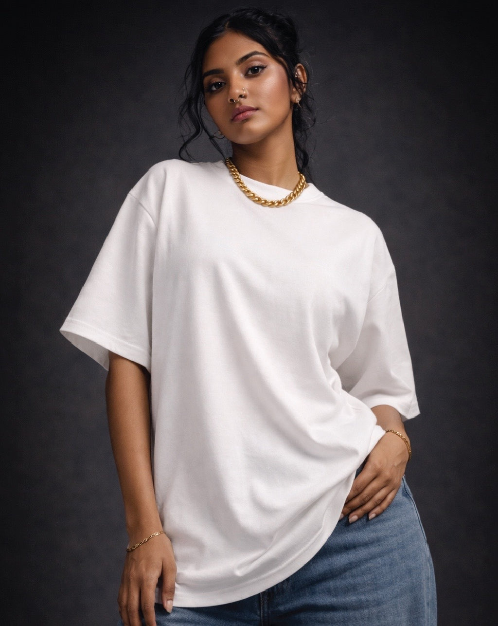 2-Urban White Solid Oversized
