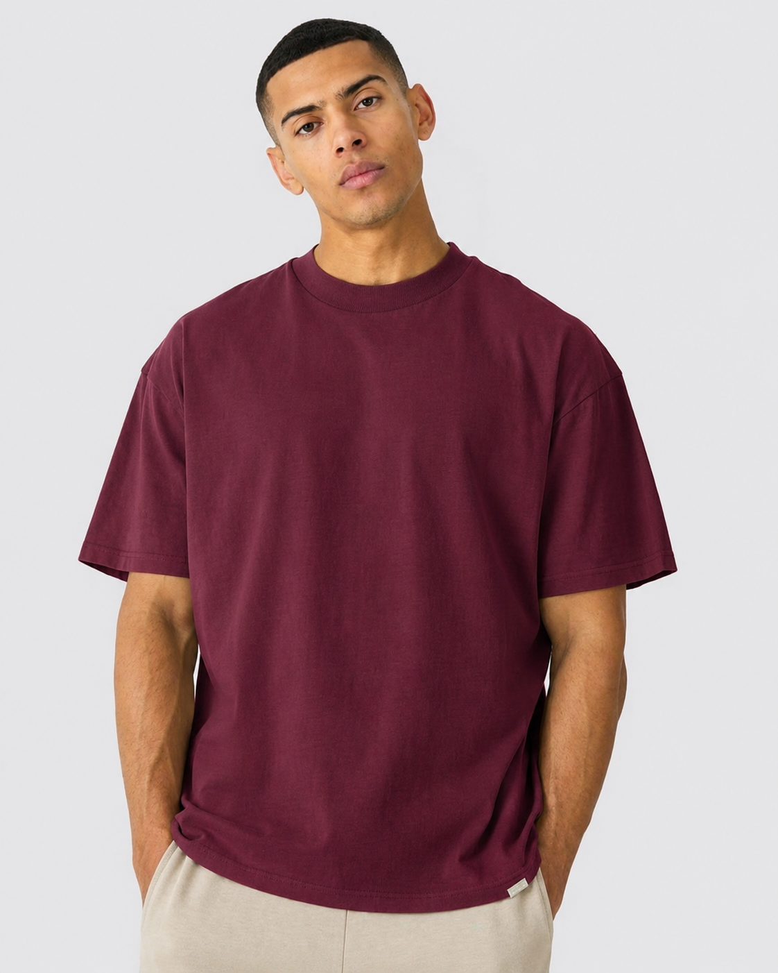 Solid Color Oversized Fit T-Shirt