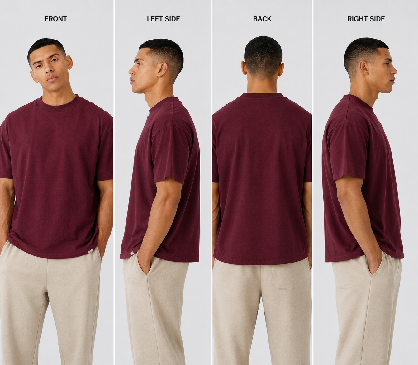 Solid Color Oversized Fit T-Shirt